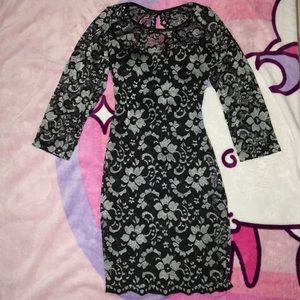 Black/Silver mini dress- Emerald Sundae